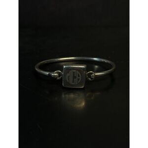 Vintage MCA Monogram Sterling Silver Bangle Size 6
